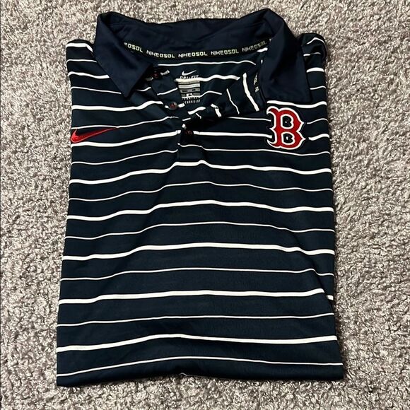 Nike Boston Red Soz Blue and White Polo Shirt - Picture 1 of 6